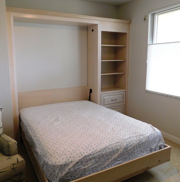 Custom Traditional Murphy Wall Bed with Panel Table - Bedroom - Tampa ...