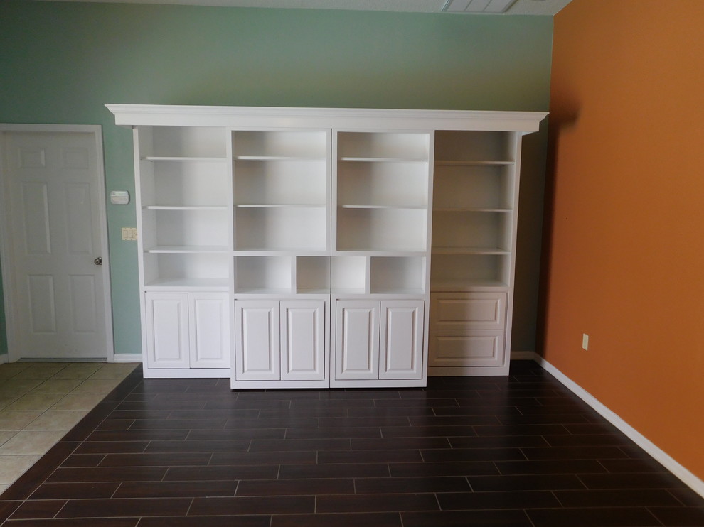 Traditional Style Sliding Library Bookcase Murphy Wall Bed Bedroom