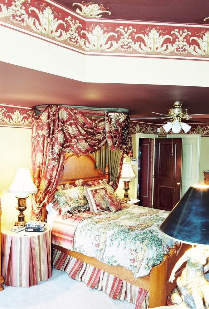 Foto på ett vintage sovrum