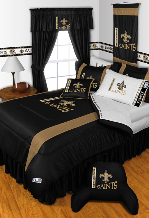 Nfl New Orleans Saints Bedding And Room Decorations Modern Bedroom New Orleans By Obedding Houzz