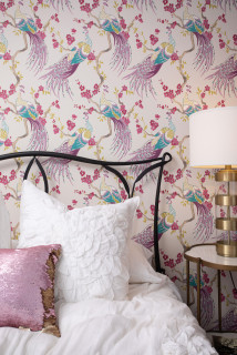 おしゃれな寝室 紫の壁 壁紙 のインテリア画像 75選 22年7月 Houzz ハウズ