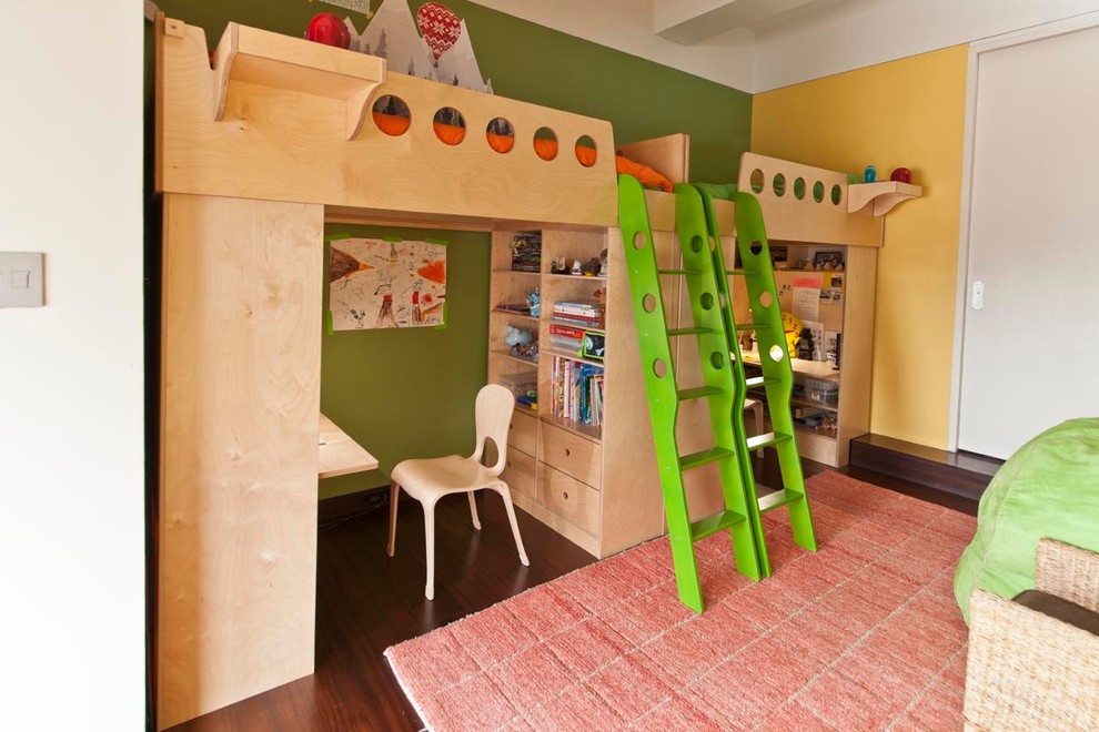 Mirrored Loft Beds For Two Siblings, Double Murphy Bunk Bed By Casa Kids