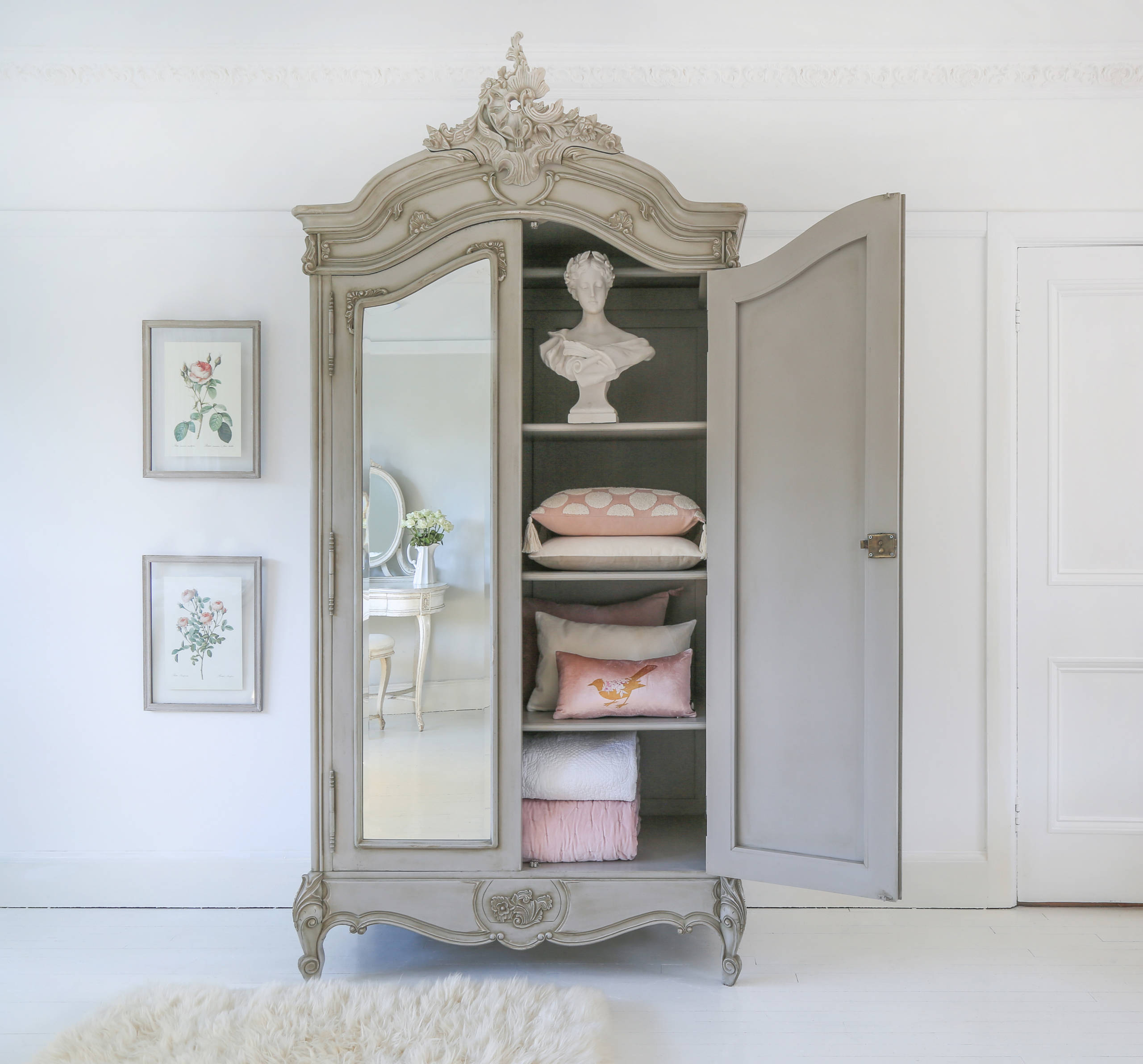Normandy 2-Door Mirrored French Armoire - Traditional - Bedroom - Sussex -  by French Bedroom | Houzz