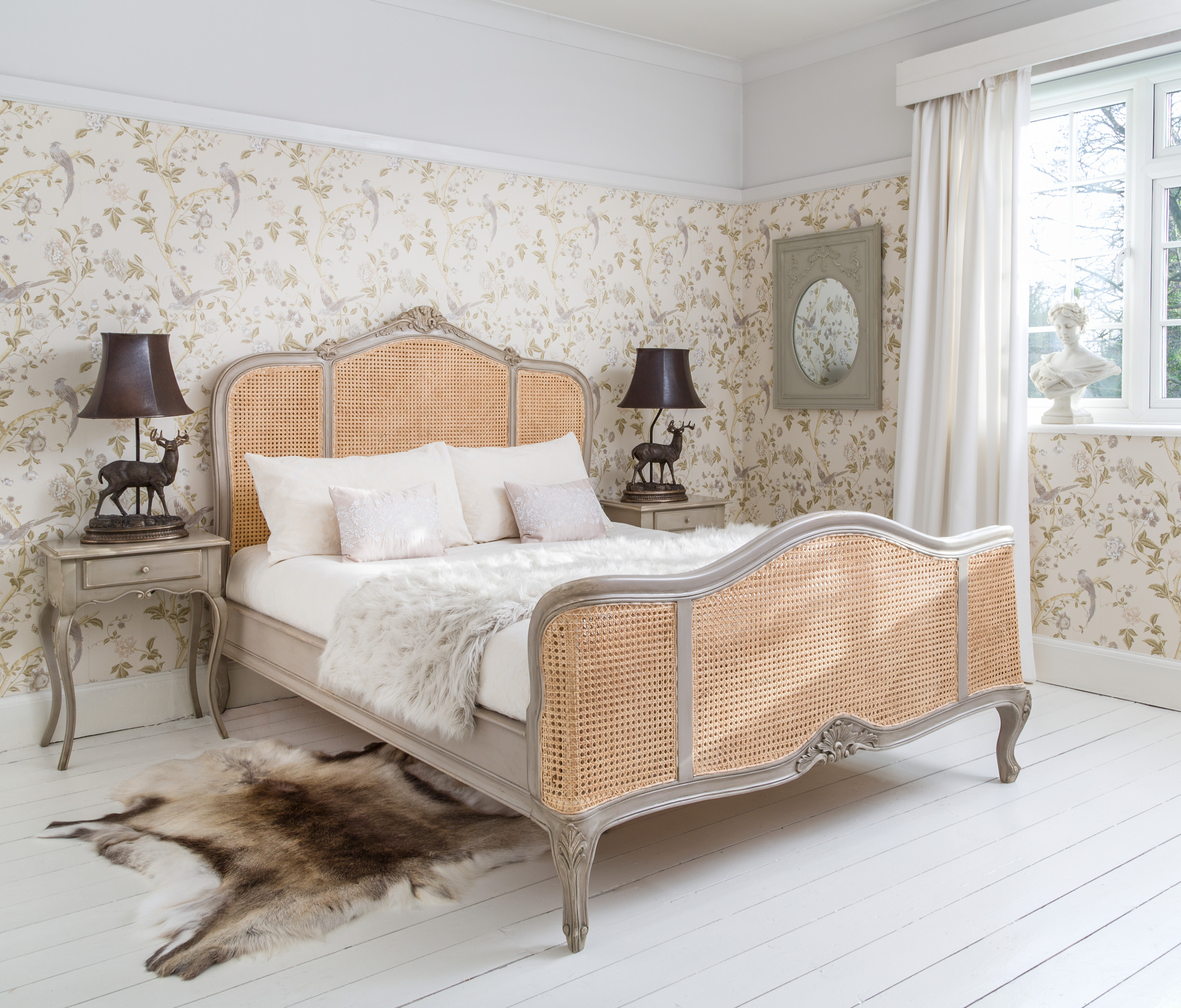 Normandy Rattan Painted Luxury French Bed - Traditional - Bedroom - Sussex  - by French Bedroom | Houzz
