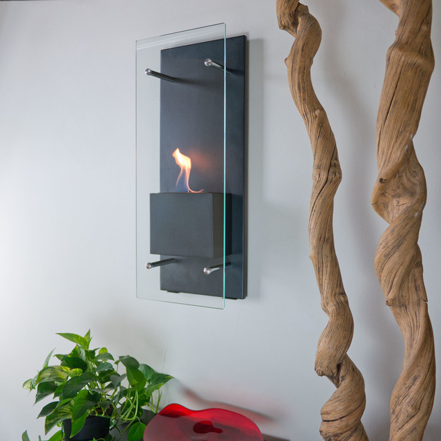 NuFlame WallMounted Cannello Ethanol Fireplace Modern Bedroom
