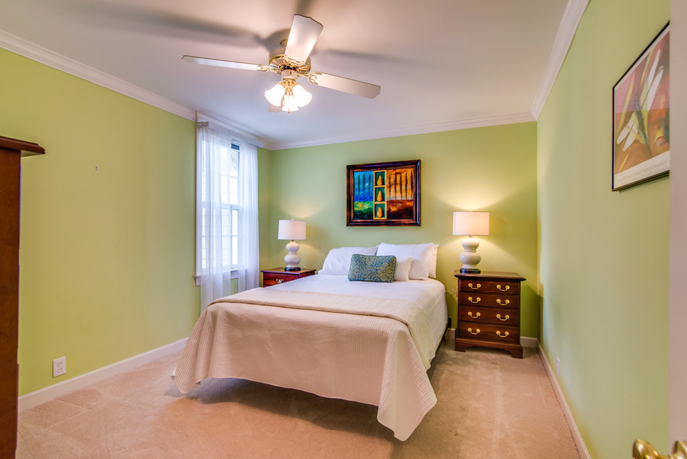 Example of a transitional bedroom design in Nashville