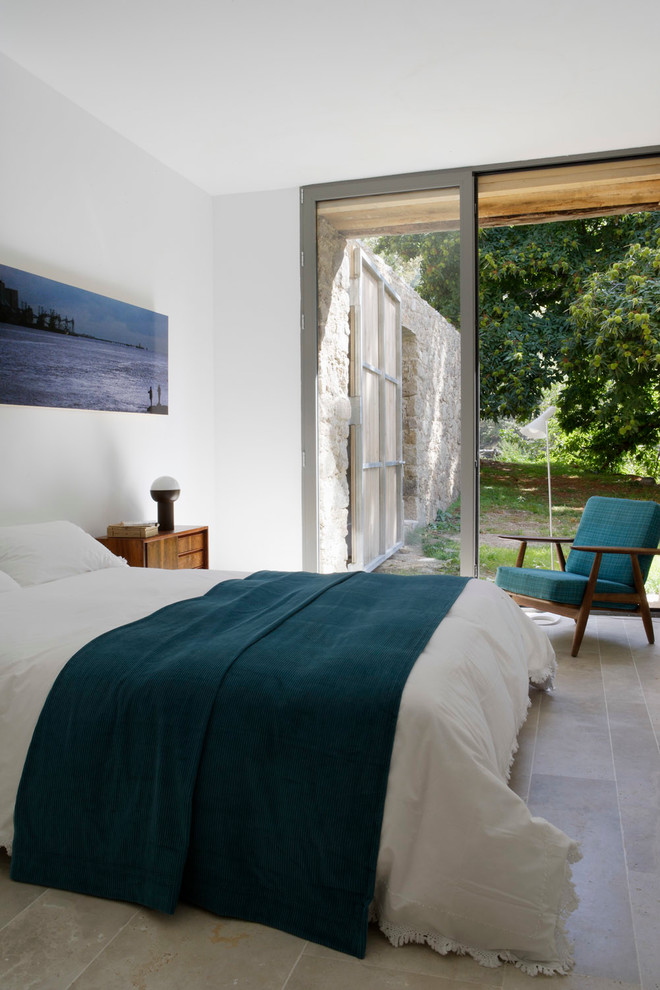 Example of a cottage bedroom design in Madrid
