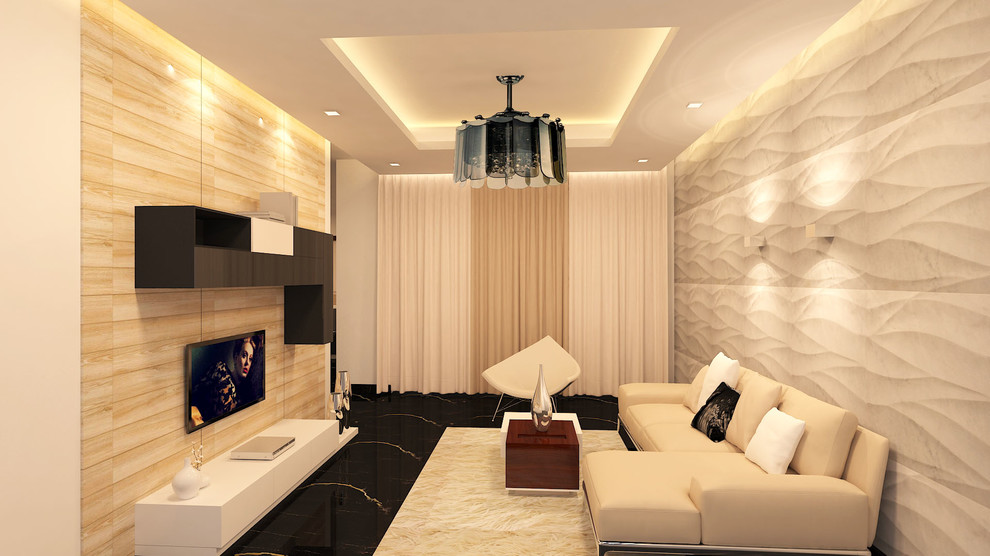 Olety Landmark Apartment Interiors, Bangalore. Modern Bedroom