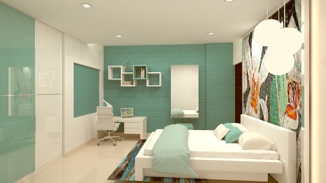 Olety Landmark Apartment Interiors Bangalore Modern Bedroom Bengaluru By Kredenza Interior Studios Houzz Uk