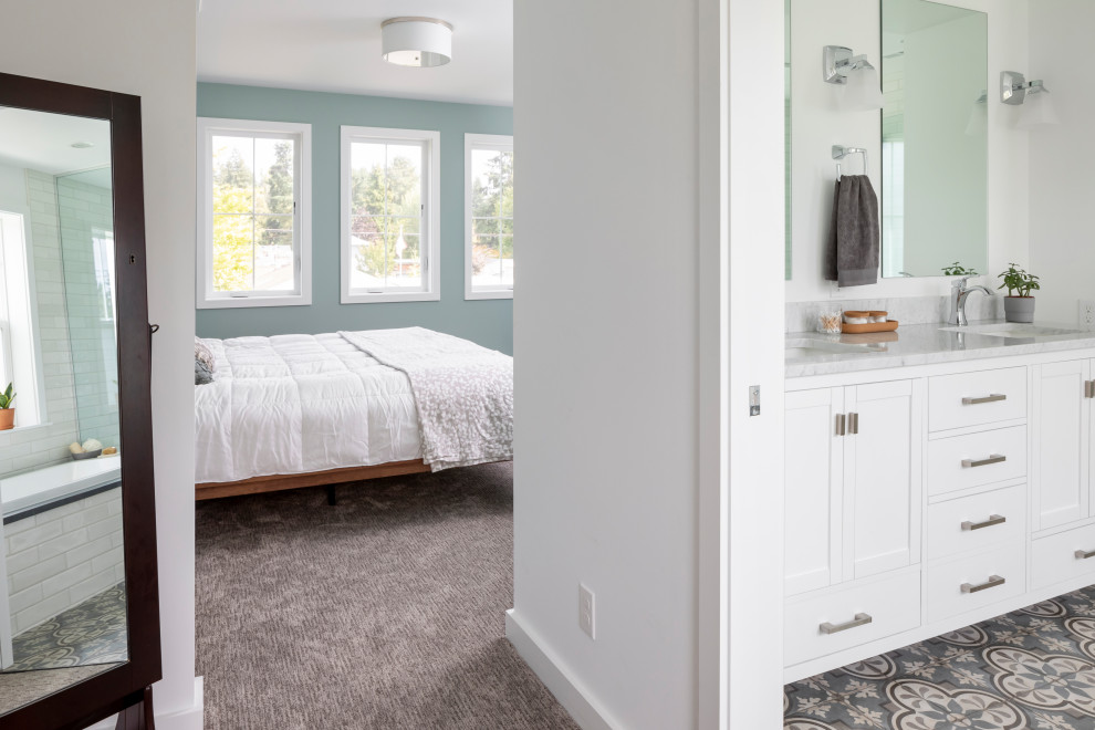 Olympic Hills Second Story Addition Contemporary Bedroom Seattle