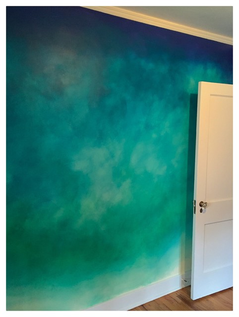Featured image of post Blue Ombre Wall Paint - Paint your lightest colour from the top of the wall, cutting in the edges of the wall with a wide emulsion brush first and then working downwards with your roller until you get to approximately an inch away from your pencil line.
