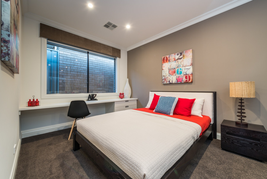 Photo of a contemporary bedroom in Adelaide.