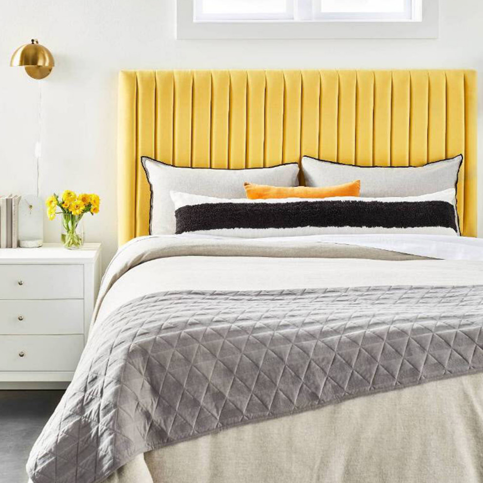 Our Statement Gray & Yellow Bedroom Furniture Collection Modern
