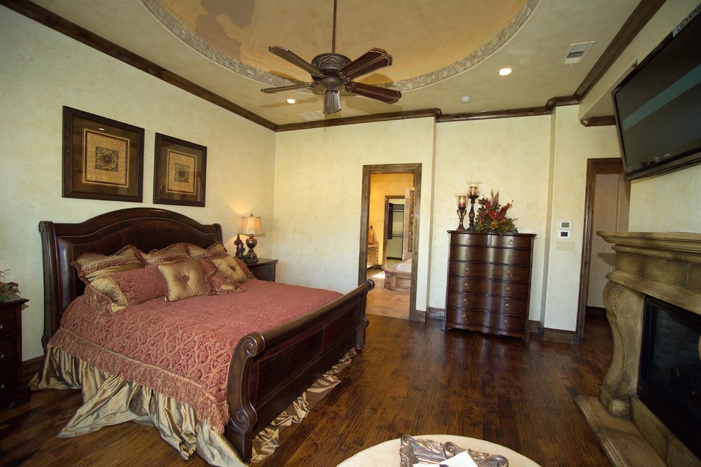 Huge elegant master bedroom photo in Dallas