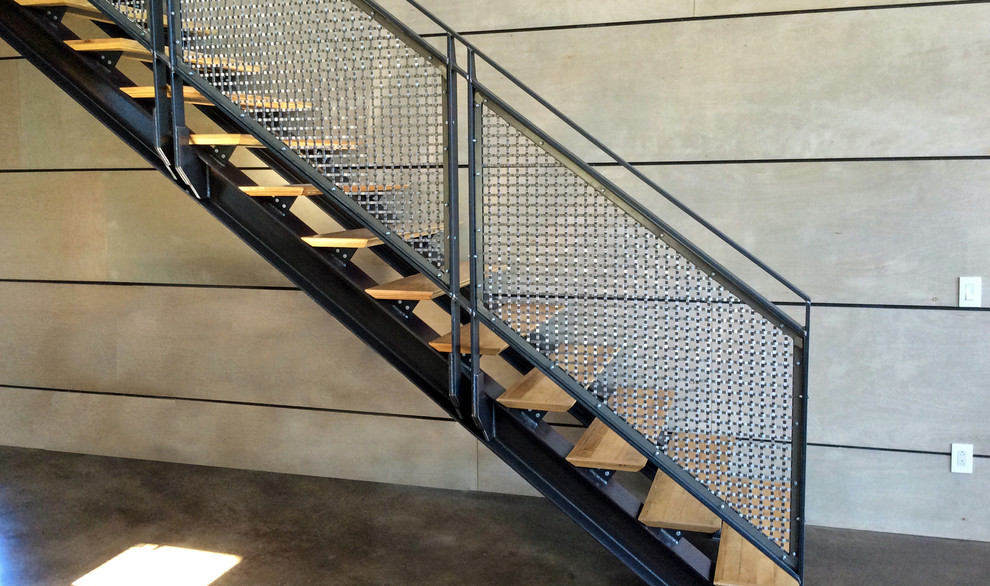 Réalisation d'un escalier design de taille moyenne.