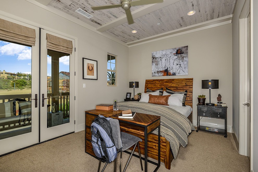 Bedroom - contemporary guest bedroom idea in Orange County