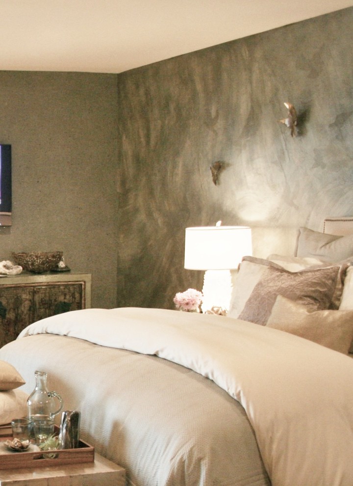 Trendy bedroom photo in Orange County