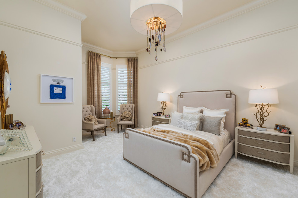 Идея дизайна: гостевая спальня (комната для гостей) в средиземноморском стиле