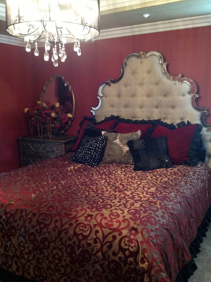 Photo of a victorian bedroom in Orange County.