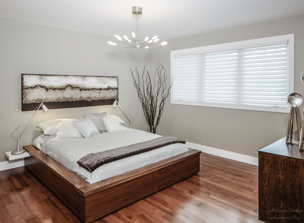 Inspiration for a contemporary bedroom remodel in Calgary