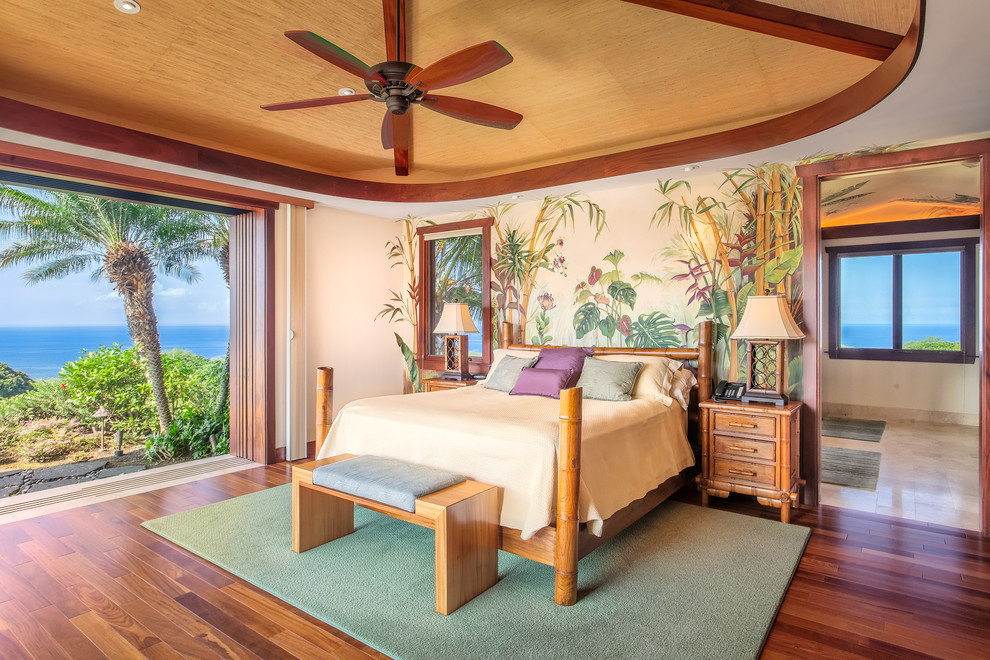 Peaceful Luxury Retreat Tropical Bedroom Hawaii by Carrie