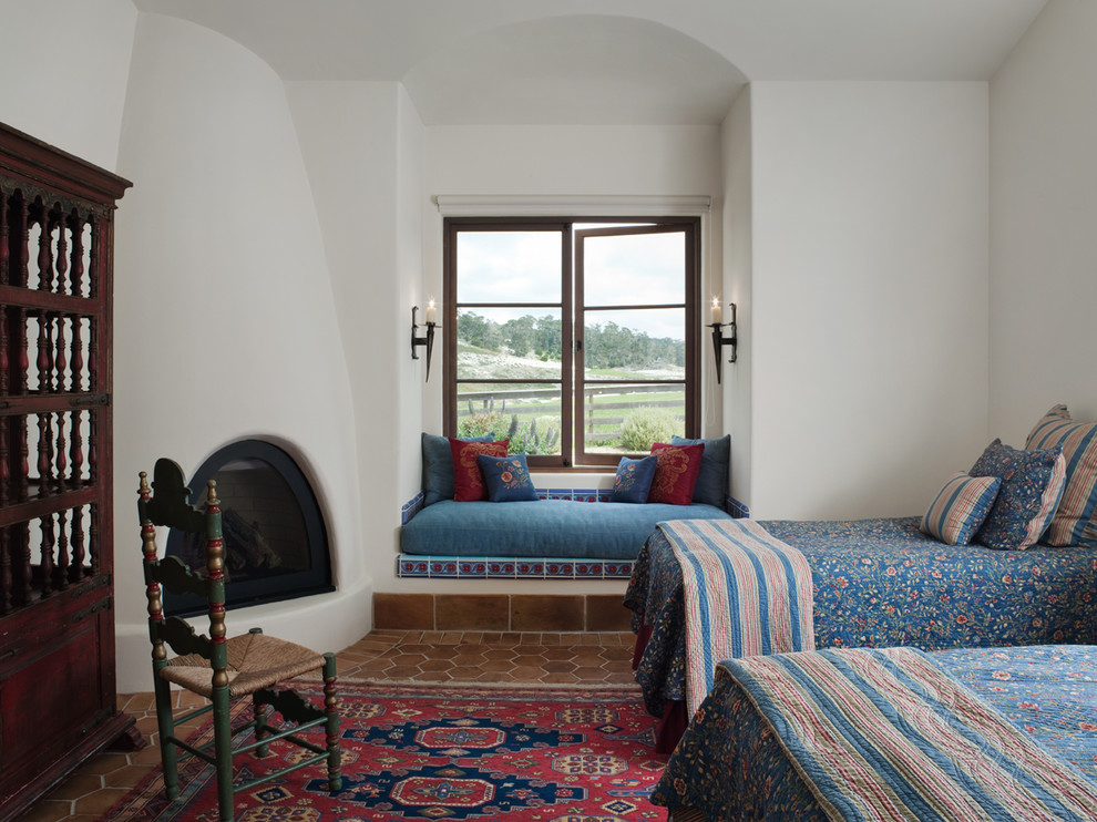 Example of a tuscan bedroom design in San Francisco