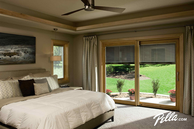 Pella Designer Series Sliding Patio Door Contemporary Bedroom Cedar Rapids By Pella Windows And Doors
