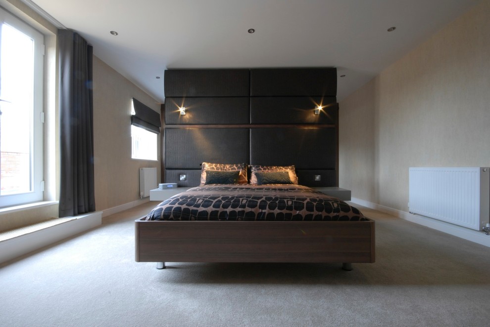 Contemporary bedroom in Manchester.