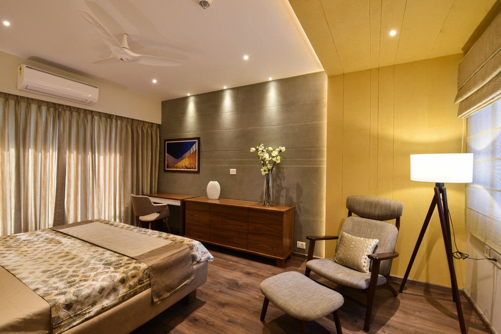 Example of a trendy bedroom design in Bengaluru