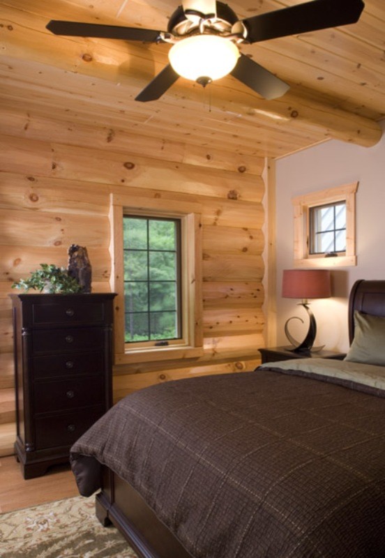 Mountain style bedroom photo in Other