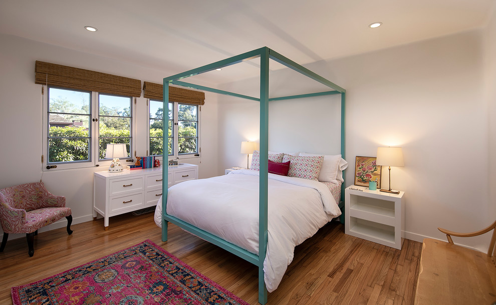Example of a tuscan bedroom design in Santa Barbara