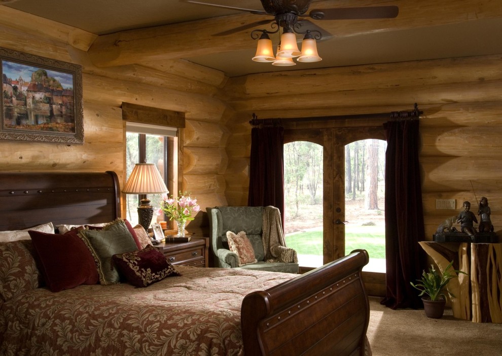This is an example of a rustic bedroom in Boise.