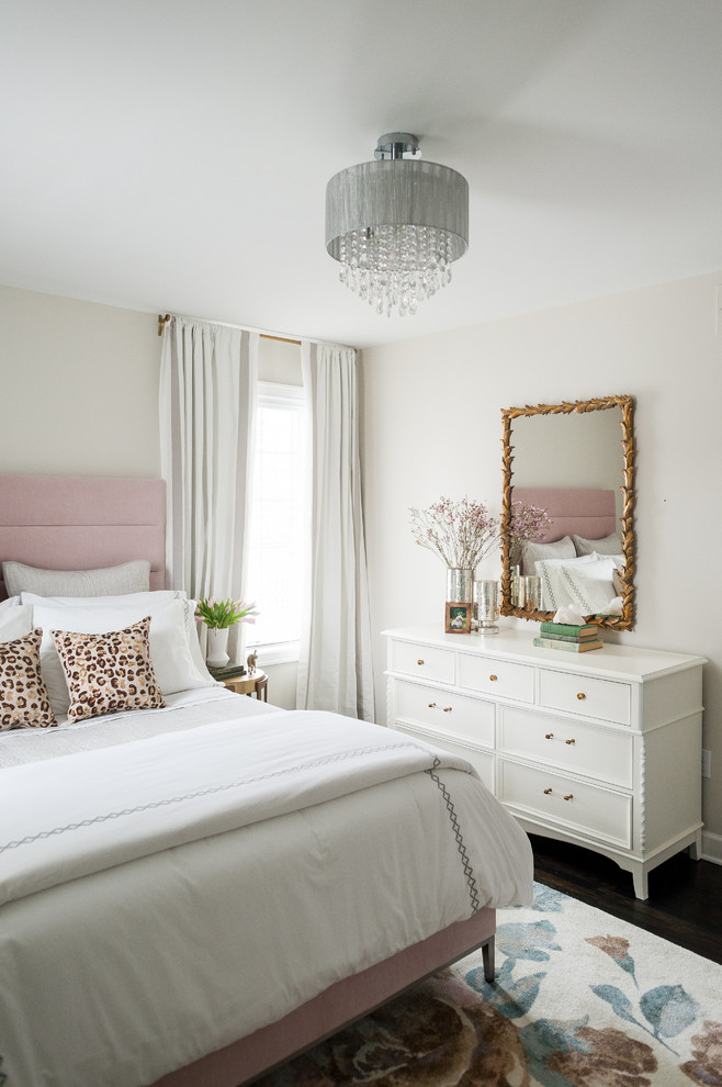 Pink and Gray Bedroom - Transitional - Bedroom - Detroit - by Callahan ...