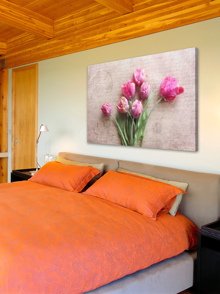 Pink Tulips Contemporary Bedroom Los Angeles by Marmont Hill