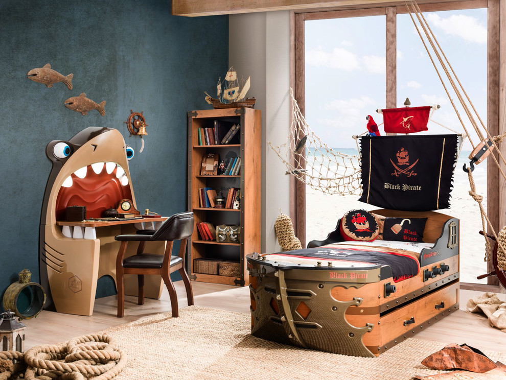 Pirate Ship Twin Bed Contemporary, Spaceship Twin Bed