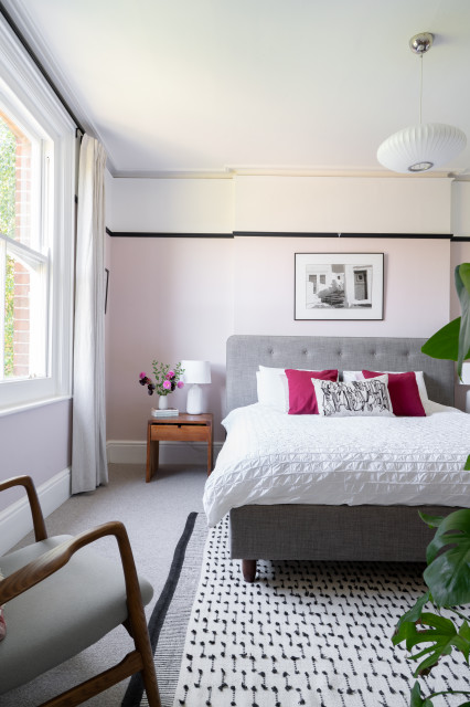 Plaster pink master bedroom - Modern - Bedroom - Kent - by Michelle ...