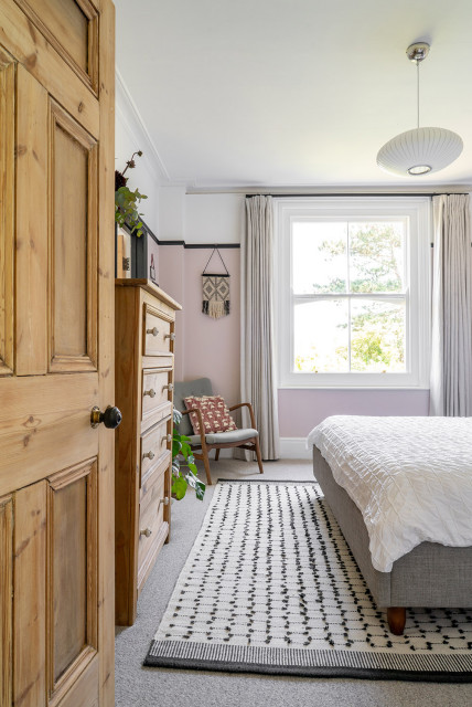 Plaster pink master bedroom - Modern - Bedroom - Kent - by Michelle ...