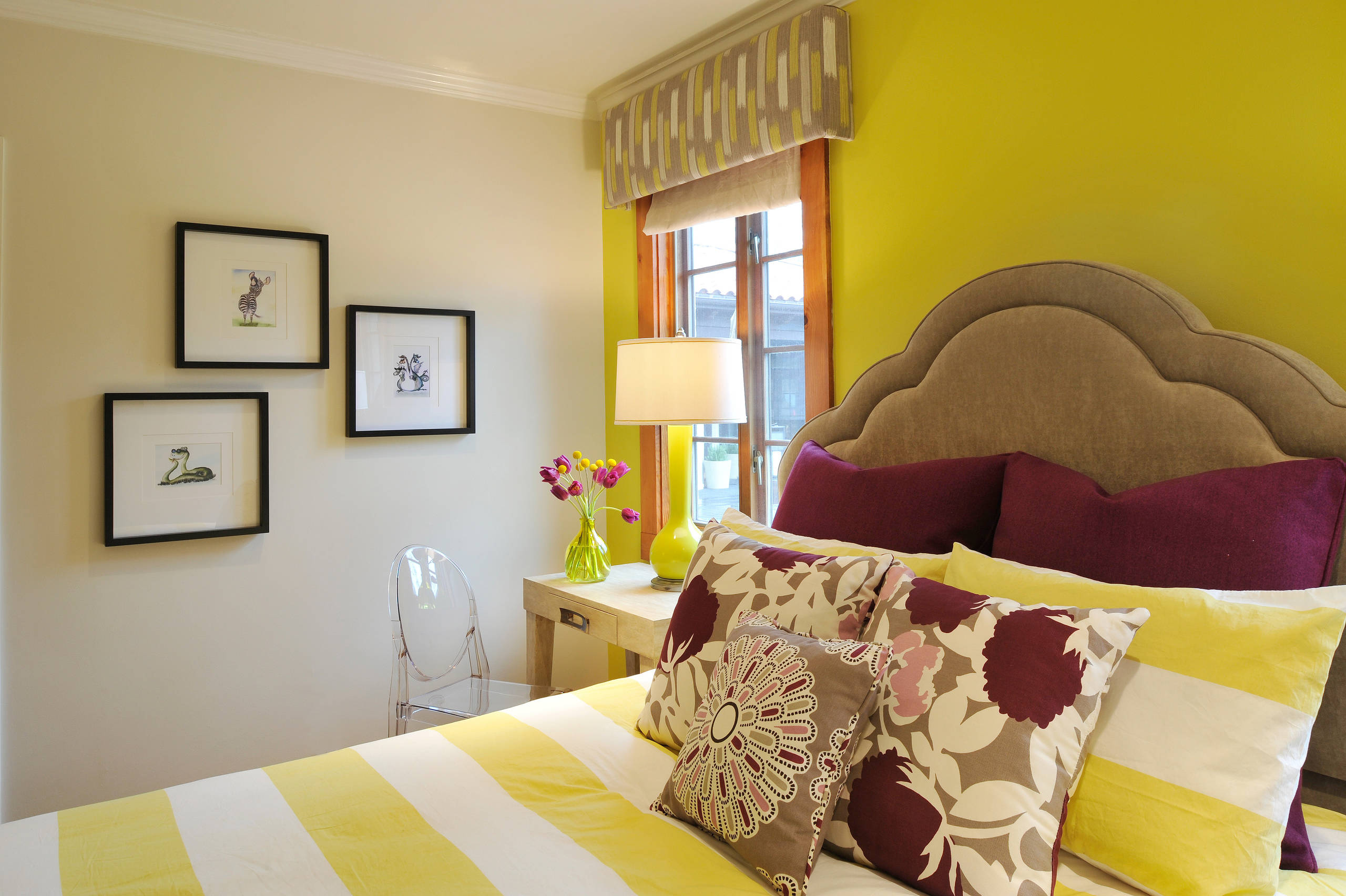 Yellow And Purple Bedroom Houzz