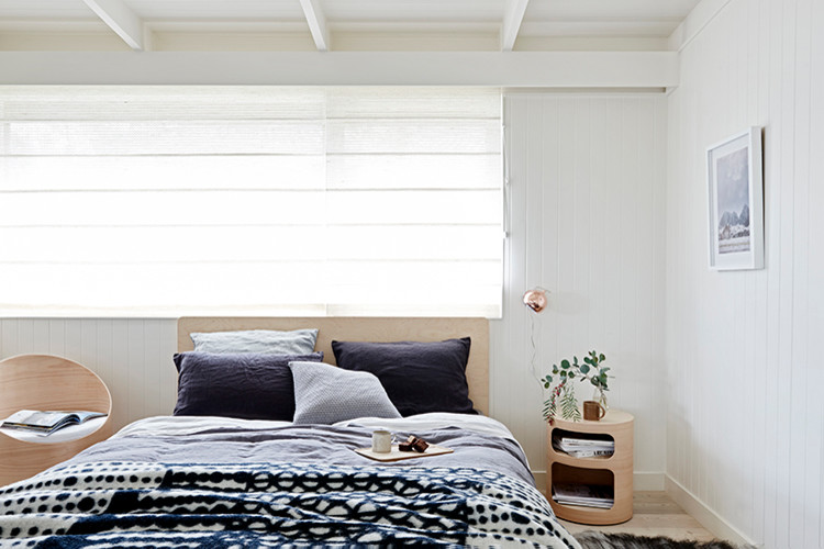 Photo of a scandi bedroom in Melbourne.