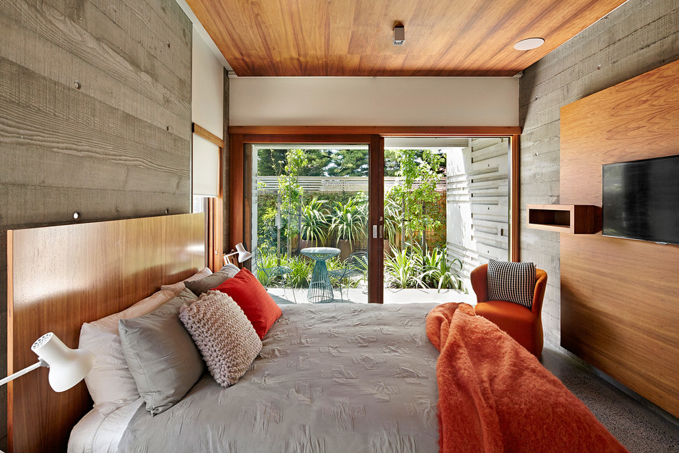 Ispirazione per una camera da letto design di medie dimensioni