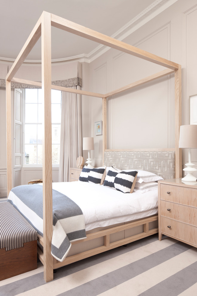 Design ideas for a contemporary bedroom in Edinburgh.