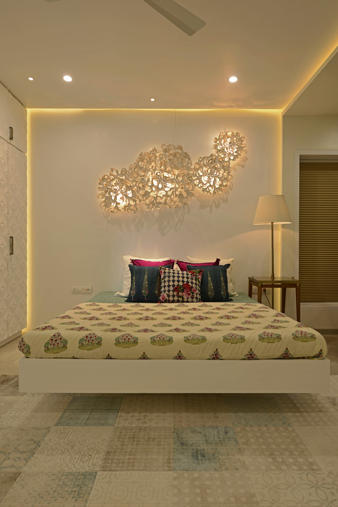 ムンバイにあるコンテンポラリースタイルのおしゃれな寝室