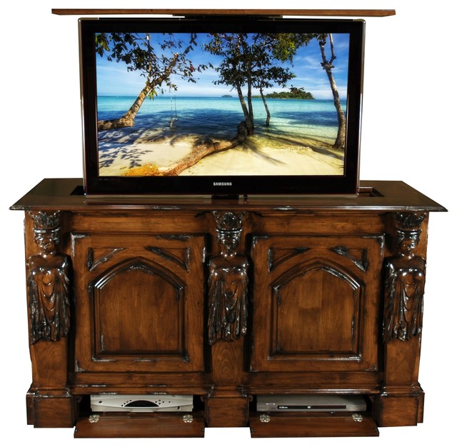 Princess Hand Carved TV Lift Furniture US Made TV Lift