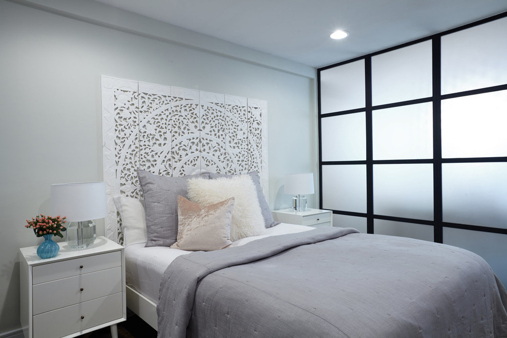 Privacy Room Steel & Glass Divider Modern Bedroom New York by O Studio, Inc. Houzz
