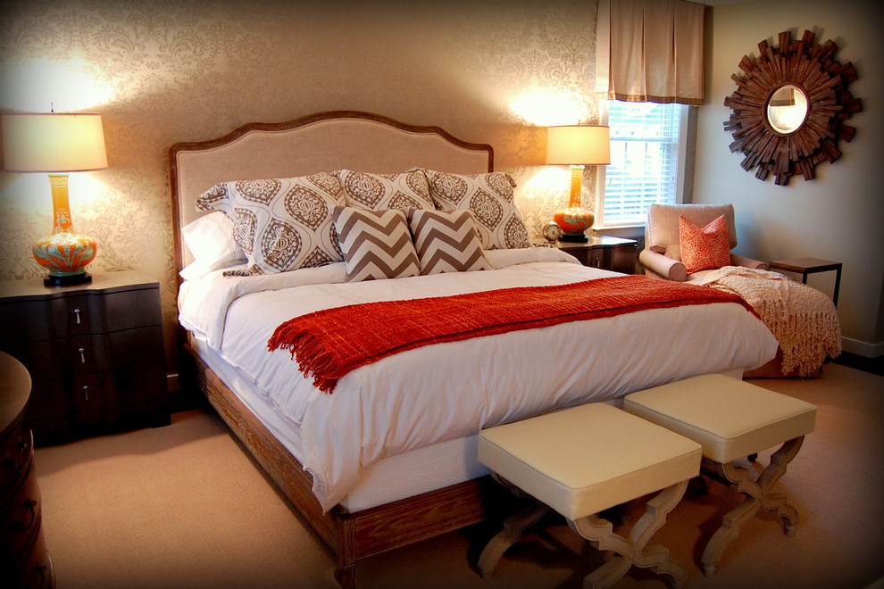 リッチモンドにあるトラディショナルスタイルのおしゃれな寝室のレイアウト
