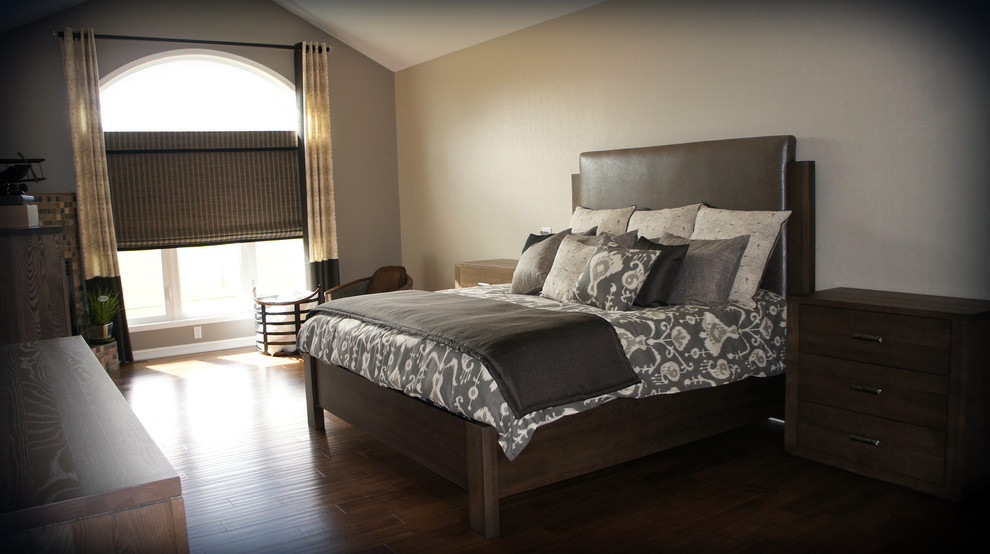 Пример оригинального дизайна: спальня среднего размера в стиле шебби-шик