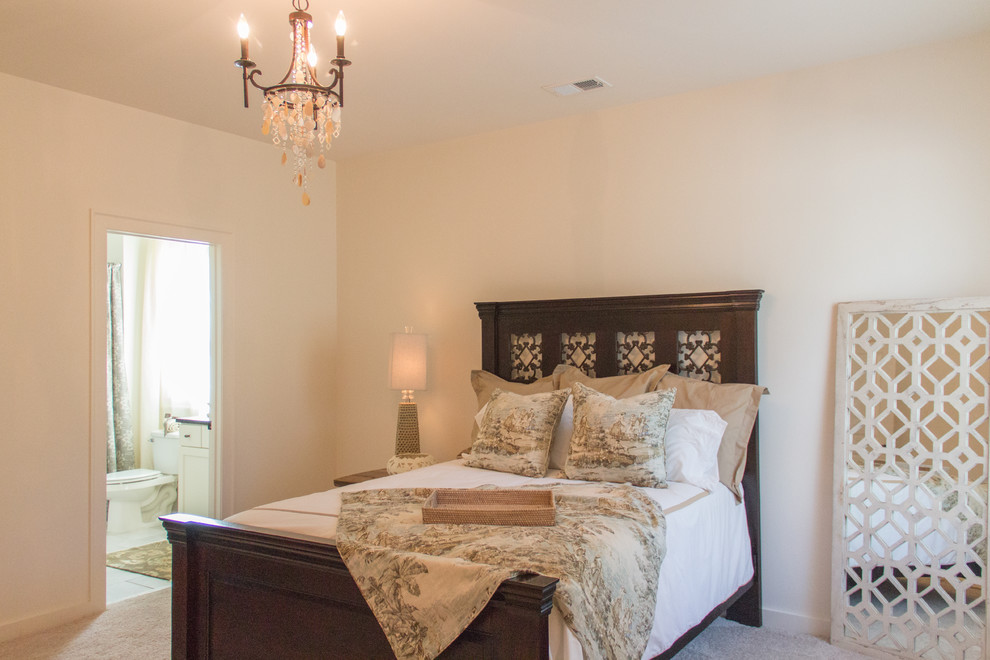 Example of a transitional bedroom design in Birmingham