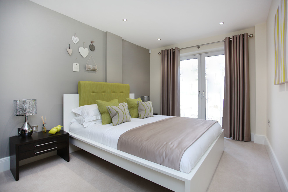 Example of a beach style bedroom design in Dorset