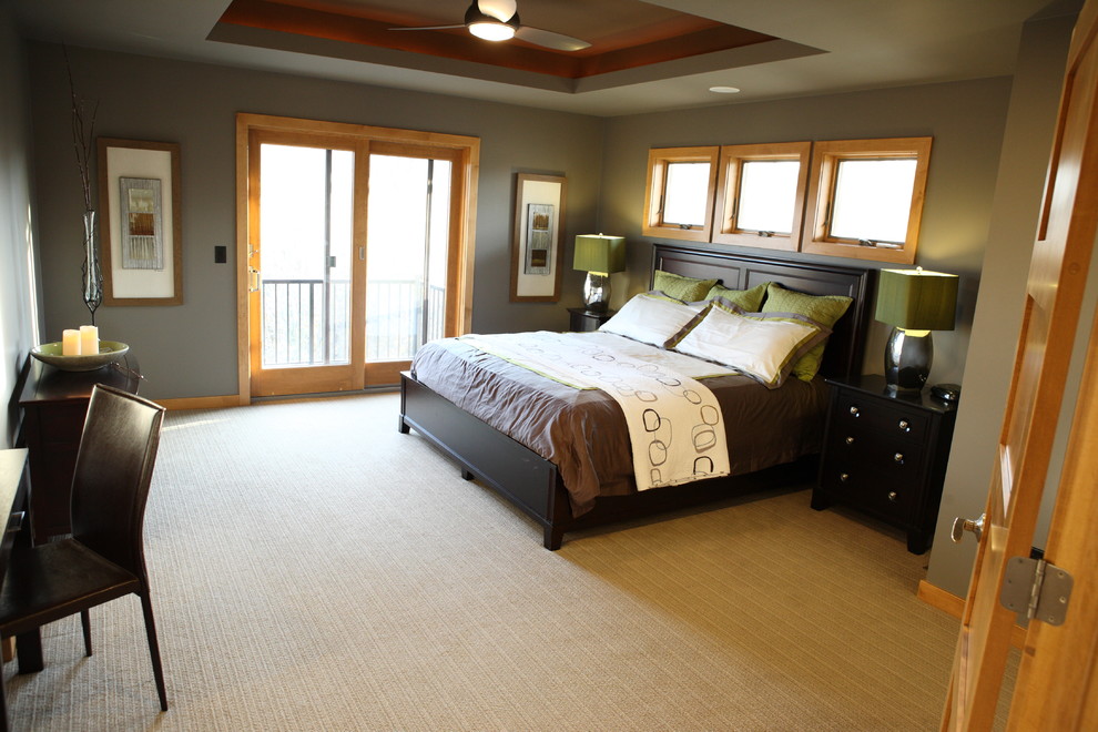 Inspiration for a modern bedroom remodel in Minneapolis