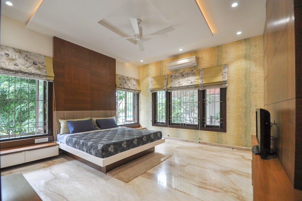バンガロールにあるおしゃれな寝室